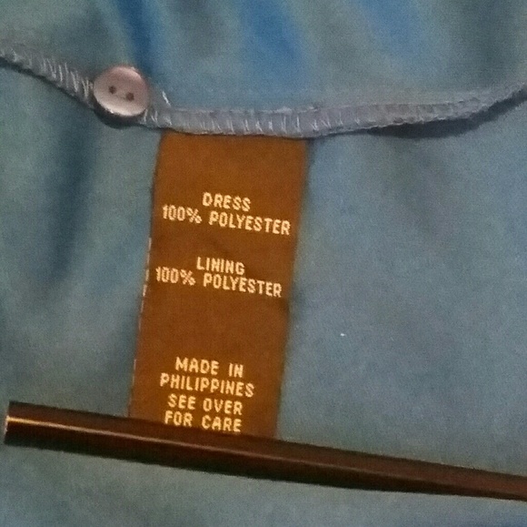 Blue Ombre Mini Dress with Embellished Wrist - Picture 8 of 8